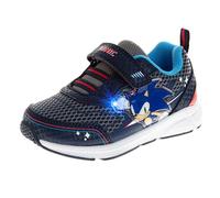 Josmo Tenis Sonic the Hedgehog para niños con luz LED (bebés/niños pequeños), Azul marino/Gris, 7 Little Kid