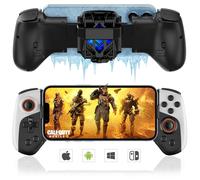 Joso Controlador de juego de teléfono para iPhone/Android/PC/Switch con enfriador, controlador inalámbrico para Android iOS Switch con 2 botones traseros macro programable/vibración, Play COD Mobile,