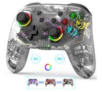 Joso Mando Bluetooth para PC/iPad/iPhone/Android, Gamepad inalámbrico para Switch/PS4/PS3, Controlador de juego en la nube compatible con streaming en PS/Xbox/PC Con Botón Trasero/Motores Duales