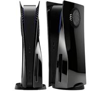 Joso Placa frontal de estilo brillante para PS5 Disc Edition, antiarañazos, carcasa de repuesto a prueba de polvo, cubierta Skin Fit para consola PS5 (CD-ROM) con ventilación de refrigeración, placas
