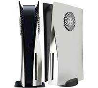 Joso Placa frontal de estilo brillante para PS5 Disc Edition, antiarañazos, carcasa de repuesto a prueba de polvo, cubierta Skin Fit para consola PS5 (CD-ROM) con ventilación de refrigeración, placas