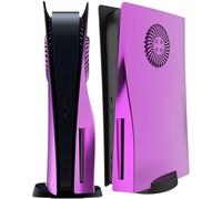 Joso Placa frontal de estilo brillante para PS5 Disc Edition, antiarañazos, carcasa de repuesto a prueba de polvo, cubierta Skin Fit para consola PS5 (CD-ROM) con ventilación de refrigeración, placas
