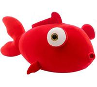 JOSON Goldfish - Peluche de animal de peluche, almohada suave de muñeca de pez dorado, cumpleaños para niños y niñas (13.7 pulgadas) (rojo)