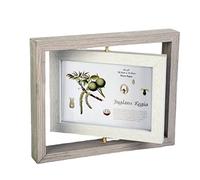 JOSON Marco de fotos giratorio, marco de fotos flotante de escritorio giratorio antiguo (4 x 6) (gris)