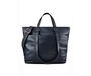 Jost Bolsos shopper oficina Lysa de piel, 36 cm, con compartimento para portátil azul