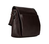 JOST Cuero bolsa de ordenador portátil bolso bandolera con compartimento para portátil London Shoulder Bag Brown marrón oscuro