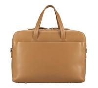 JOST Cuero bolsa de ordenador portátil maletín con compartimento para portátil Arva Business Bag Toffee marrón claro