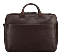 Jost Cuero maletín bolsa de ordenador portátil con compartimento para portátil Glasgow Business Bag 2C Brown marrón oscuro