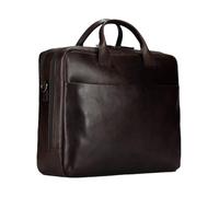 JOST Cuero maletín bolsa de ordenador portátil con compartimento para portátil London Business Bag 2C. Brown marrón oscuro
