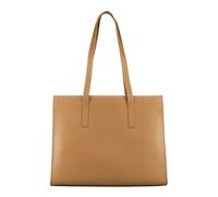 JOST Cuero maletín bolso shopper con compartimento para portátil Arva Business Shopper Toffee marrón claro