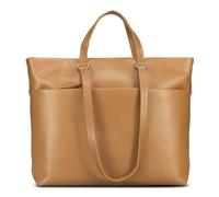 JOST Cuero maletín bolso shopper con compartimento para portátil Arva Business Shopper Toffee marrón