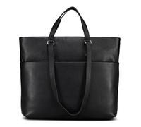JOST Cuero maletín bolso shopper con compartimento para portátil Vika Business Shopper Black negro