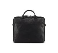 Jost Glasgow Maletín Piel natural 37 cm Compartimento para el portátil negro