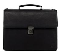 Jost Glasgow Maletín Bloqueo RFID Piel natural 40 cm Compartimento para el portátil negro