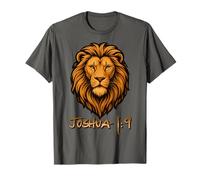 Josué 1:9 León Cristiano Amor Fuerte Valiente Dios Jesús Camiseta