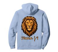 Josué 1:9 León Cristiano Amor Fuerte Valiente Dios Jesús Sudadera con Capucha