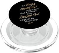 Josué 1:9 versículo bíblico Be Strong and Courageous Escritura PopSockets PopGrip para MagSafe