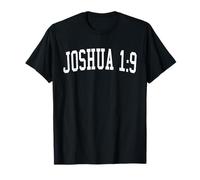 Josué 1:9 versículo bíblico Cristiano Estilo Universitario Envejecido Camiseta