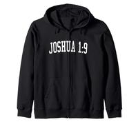 Josué 1:9 versículo bíblico Cristiano Estilo Universitario Envejecido Sudadera con Capucha