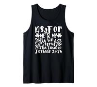 Josué 24:15 Escritura Familia Cristiana Fe Versículo Camiseta sin Mangas