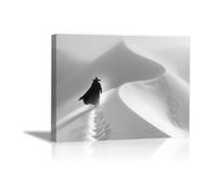 JOSUE Cuadros Blanco Paisaje invernal Cuadros Y LáMinas Lienzo,Negro, blanco Cuadro Cartel Sala De Estar De BañO Comedor Decorativos-70x100cm Enmarcado