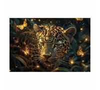 JOSUE Cuadros Decorativos Modernos para Sala Lienzos Animales leopardos Pintura Poster Impresión de Imagen Foto Cuadros Decorativos Salon（Gris 105-30x40cm Sin marco