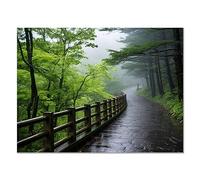 JOSUE Cuadros otoño paisaje, Lienzo decorativos minimalista Verde, negro Cuadro Paisaje Cocina Lienzos Decorativos Para Dormitorio Sala Comedor Oficina Pasillo Y BañO-40x60cm Sin marco