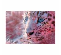 JOSUE Lienzos Decorativos Salon Póster Moderno Plata Animales leopardos Cuadro Sobre Lienzo Moderno Dormitorio Cocina Cuadros Pared Imágenes Wall Art（Rosa 84-30x40cm Sin marco