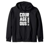 Josué Valiente 1:9 fe Cristiana Jesús Sea Valiente Sudadera con Capucha