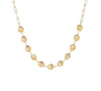JotCa Collar con dije de playa para mujer, delicado chapado en oro de 18 quilates, cadena de clip de papel, concha de mar, estrella de mar, delfín, gargantilla bohemia para el océano, regalo de