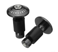 Jotekonoby 1 par de tapas universales de aleación de aluminio para manillar de bicicleta de montaña, compatible con 22 mm (negro)