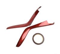 Jotekonoby 2 embellecedores de fibra de carbono para panel de cambio de 2014 2019 para instalación cívica, instalación directa, material ABS (rojo)