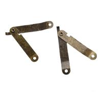 Jotekonoby 4 bisagras de soporte de esquina de estilo antiguo para cajas de madera, bisagras decorativas de gabinete, accesorios de caja de joyería y caja de vino, hierro de soporte móvil pequeño