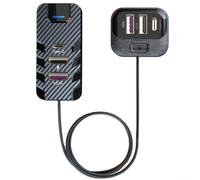 Jotekonoby 66 W 6 puertos con USB-C PD y carga .0, adaptador multi USB de 6 puertos con cable de 1,5 m para teléfonos y tabletas
