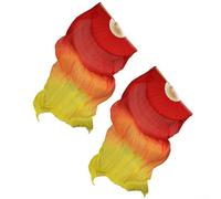 Jotekonoby Abanico de seda para danza del vientre, 1 par de abanicos largos de seda para danza del vientre, abanico de baile de 180 cm para espectáculos de escenario, arte folclórico, ballet