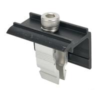 Jotekonoby Abrazadera de extremo de panel solar, clip de montaje de módulo fotovoltaico, soporte de fijación de acero inoxidable para instalación de casa de barco, 30-50 mm, altura del marco negro