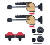 Jotekonoby Abrazaderas de sujeción de liberación rápida para agujeros de perro de 19 mm, abrazadera ajustable para perro con palanca de bloqueo, sistema de sujeción de banco de trabajo de metal