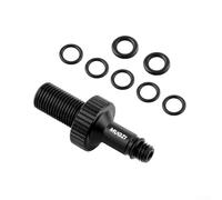 Jotekonoby Adaptador monarca de aire Ifp de aleación de aluminio para bicicleta, compatible con válvula Rockshox Xmm Marzocchi, bombas de herramientas para suspensión trasera de bicicleta (negro)