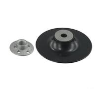 Jotekonoby Almohadilla de respaldo de 125 mm para amoladora angular de rosca M14, soporte de disco de fibra con tuerca de bloqueo, accesorio de almohadilla de disco de lijado para fijación de