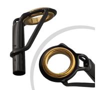Jotekonoby Anillo de inserción superior para caña de pescar con marco de acero inoxidable y guía de cerámica resistente al desgaste para reparación de cañas de construcción Dur Plus (34 mm)