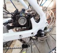 Jotekonoby Asiento de conversión de freno de disco de aleación de aluminio para bicicleta de montaña a bicicleta de carretera, adaptador de montaje directo a montaje plano de 74 mm, mecanizado CNC