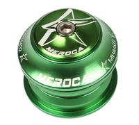 Jotekonoby Auriculares de bicicleta de 44 mm para horquilla de tubo recto, vástago de 28,6 mm compatibles con rodamientos sellados, aleación de aluminio para juego de auriculares de bicicleta (verde)