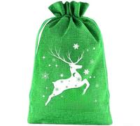 Jotekonoby Bolsas de regalo con cordón de Navidad, paquete múltiple, para fiestas de Navidad, regalos, decoraciones de vacaciones (12 unidades)