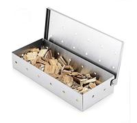 Jotekonoby Caja de virutas de madera para parrilla de gas, viruta de madera | Caja de carbón, barbacoa portátil para acampar al aire libre, carne, pescado, verduras con madera de fruta, nogal y mezquite