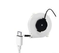 Jotekonoby Carrete de cable retráctil automático para dispositivos tipo C, cable de carga telescópico de 3 metros con conector IDC, equipo eléctrico portátil para exteriores (1,2 m)