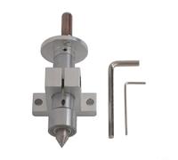 Jotekonoby Centro giratorio ajustable de doble rodamiento para mini máquina de torno, soporte de torneado de precisión con centro de contrapunto giratorio, metal