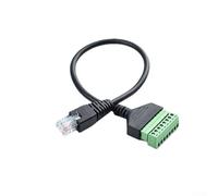 Jotekonoby Conector terminal de rosca RJ45 a 8 pines para adaptador de cable de red, no requiere soldadura, 30 cm con diámetro exterior de 4,0 mm, compatible con Ethernet macho RJ45