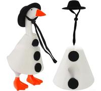 Jotekonoby Conjunto de disfraz de ganso de porche de Navidad con reno y sombrero de Papá Noel para gansos decorativos, material de fieltro de Navidad decoración de fiesta (E)