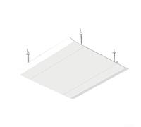 Jotekonoby Deflector de ventilación de CA ajustable para aire acondicionado de techo, 30 x 30 cm, plástico blanco, instalación sin herramientas, control de dirección de flujo de aire de 4 cadenas