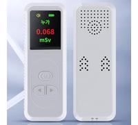 Jotekonoby Detector de radiación nuclear con pantalla, alarma de sonido y luz, rango de 0,08-50 mSv/h para seguridad en el hogar y uso industrial (blanco)